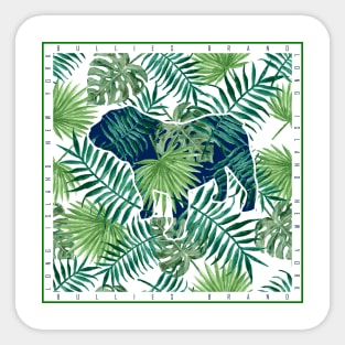 Bullies Brand Green Leaf Hawaiian Design Sticker